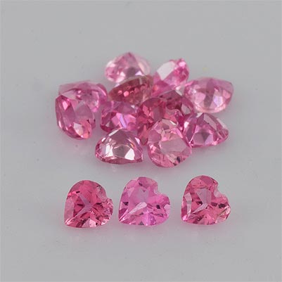 Natural 3x3x1.9mm Faceted Heart Tourmaline