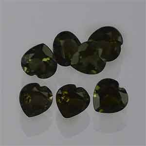 Natural 5x5x3.2mm Faceted Heart Tourmaline