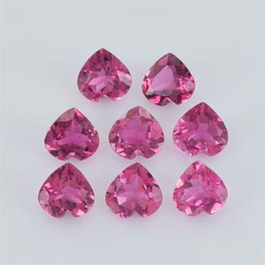 Natural 6x6x3mm Faceted Heart Tourmaline