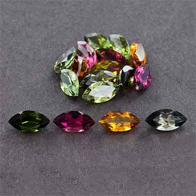 Natural 8x4x2.6mm Faceted Marquise Tourmaline