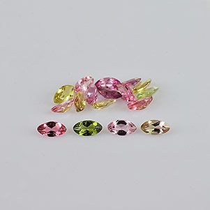 Natural 4x2x1.5mm Faceted Marquise Tourmaline