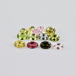 Natural 6x4x2.7mm Faceted Oval Tourmaline