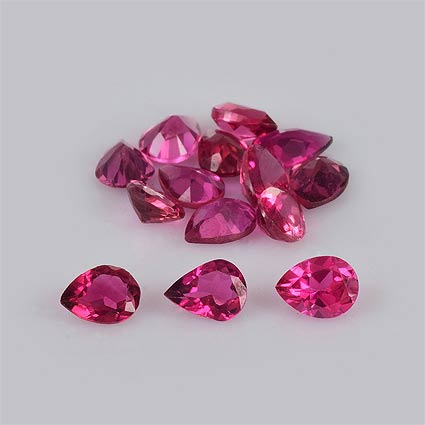 Natural 4x3x1.6mm Faceted Pear Tourmaline