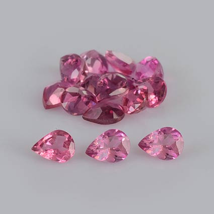 Natural 4x3x1.9mm Faceted Pear Tourmaline