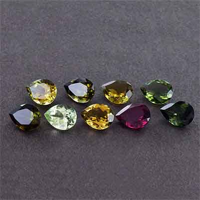 Natural 8x6x3.5mm Faceted Pear Tourmaline