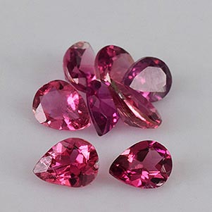 Natural 4x3x2mm Faceted Pear Tourmaline