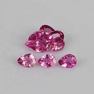 Natural 4x3x1.8mm Faceted Pear Tourmaline