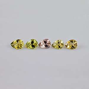 Natural 5x4x2.4mm Faceted Pear Tourmaline