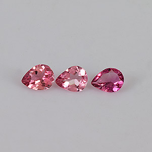 Natural 5x4x2.2mm Faceted Pear Tourmaline