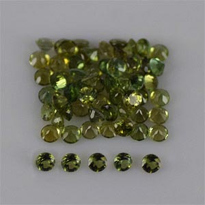 Natural 2x2x1.5mm Faceted Round Tourmaline