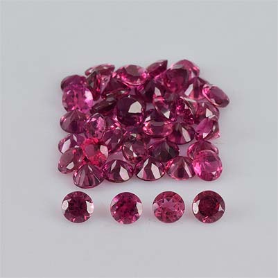 Natural 3x3x2.2mm Faceted Round Tourmaline