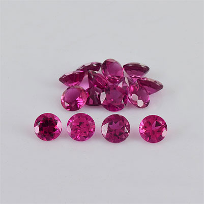 Natural 4x4x2.6mm Faceted Round Tourmaline