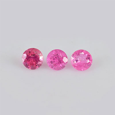 Natural 4x4x2.7mm Faceted Round Tourmaline