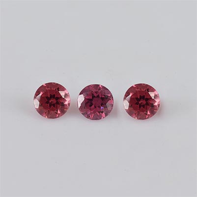Natural 4x4x2.9mm Faceted Round Tourmaline