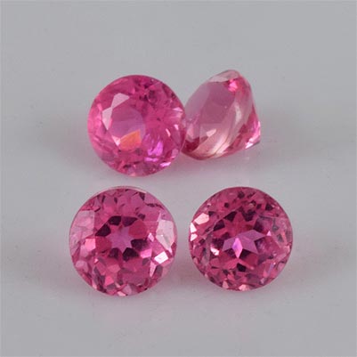 Natural 4x4x3.2mm Faceted Round Tourmaline