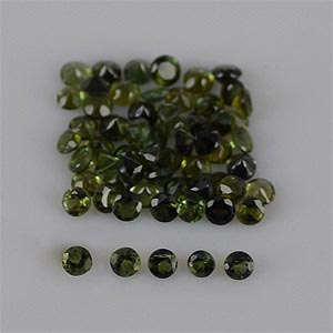 Natural 2.25x2.25x1.7mm Faceted Round Tourmaline