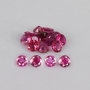 Natural 3x3x1.9mm Faceted Round Tourmaline