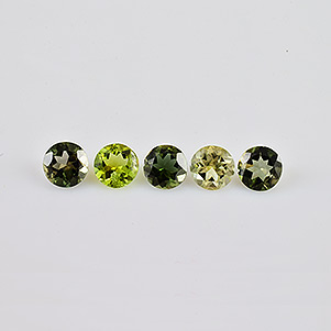 Natural 5x5x3mm Faceted Round Tourmaline