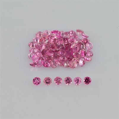 Natural 1.5x1.5x1.10mm Faceted Round Tourmaline