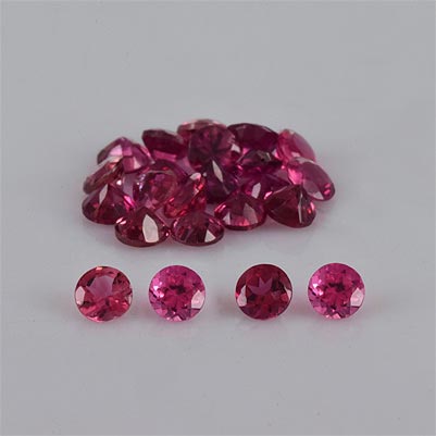 Natural 2.75x2.75x1.9mm Faceted Round Tourmaline