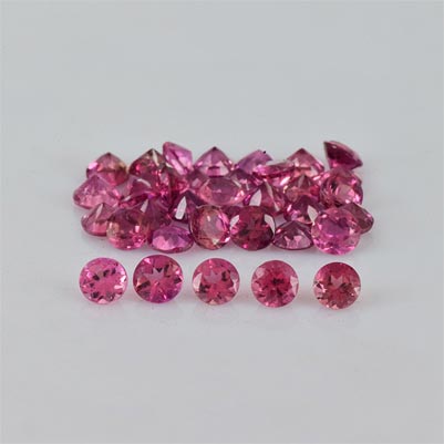 Natural 2.75x2.75x1.9mm Faceted Round Tourmaline