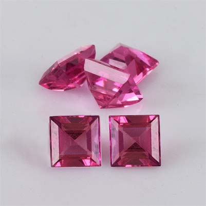 Natural 3.5x3.5x2.5mm Faceted Square Tourmaline