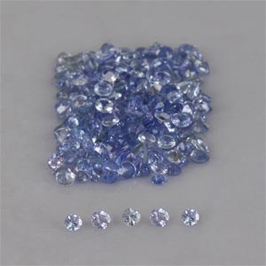 Natural 1.8x1.8x1.3mm Faceted Round Tanzanite