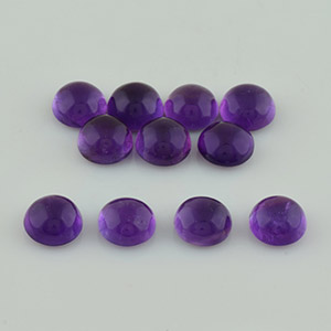 3x3 mm Natural Amethyst Round Cabochon Loose Gemstone Wholesale Lot HT25 