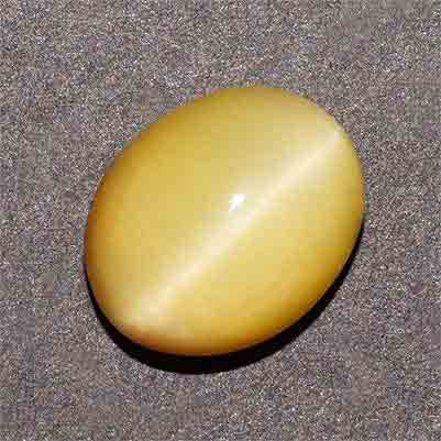 Natural Cats Eye Chrysoberyl Yellow Color Oval Cabochon Gemstone NK23 