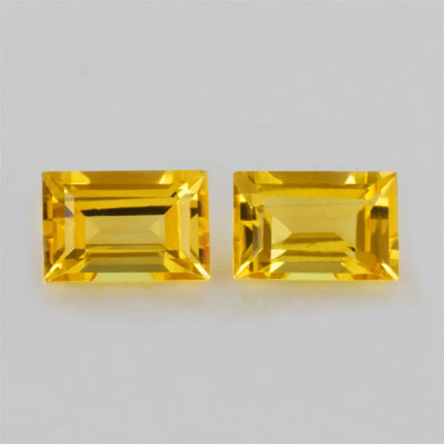 10Piece Citrine Quartz 5x10mm 6x12mm 6x16mm 7x20mm Baguette Faceted Cut Yellow Citrine Color Natural Quartz Doublet Loose Gemstones Lot