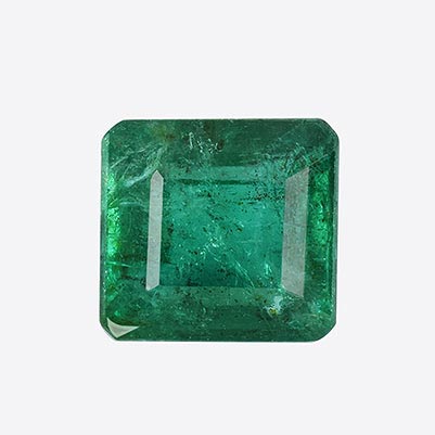 2.96 ct 8.2x7.7x5.8 mm AAA Octagon Little inclusions Green