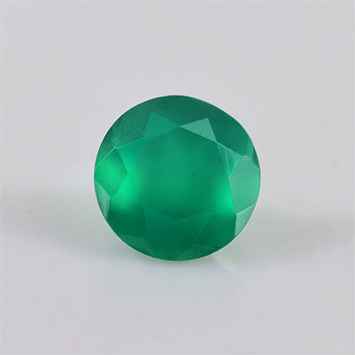 0.42ctw 5x5x3.5mm Round Green Onyx Translucent Visibly Clean AA+