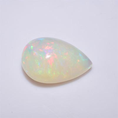 18.2x11.5 MM 5.85 Cts AAA Quality Natural Ethiopian Fire Opal Cabochon Top Welo Multi Fire Opal Pear Shape Multi Color Loose Gemstone